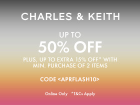 Charles & Keith April Curated Picks Offer: Get Up to 50% OFF Markdowns + Additional 15% OFF On Minimum Purchase of 2 Sale Items